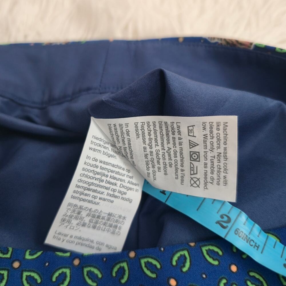 J. Crew Blue Bengal Animal Print Blue Boho Mini Skirt - Picture 8 of 12